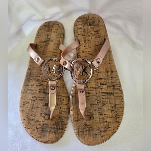 Michael Kors Shoes - women's Michael Kors Copper  jelly thong flip-flop sandals Size 8